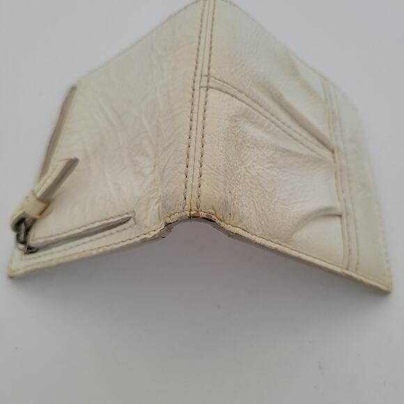 Coach Madison Wallet White Bifold 3x3 Mini Small Card Bill Holder Logo Compact - Picture 9 of 12